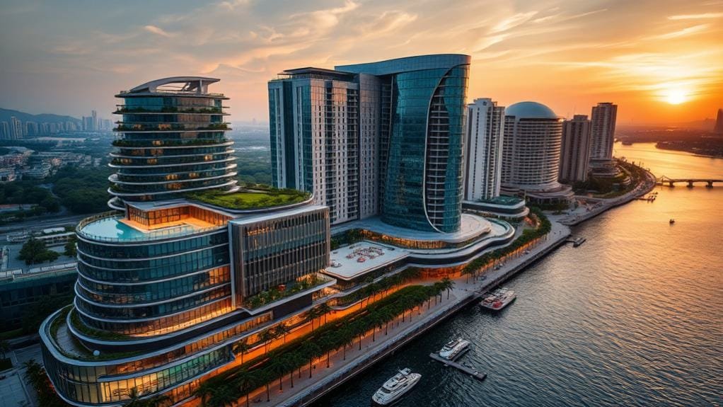luxury riverside development completion